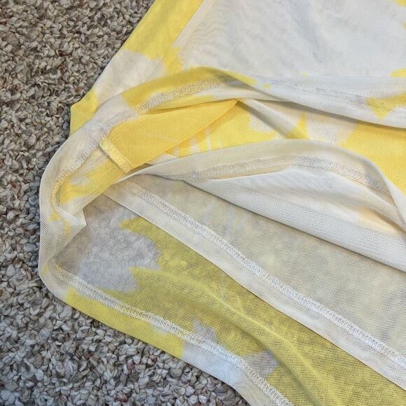 NWT Future Collective Gariella Karefa-Johnson Midi Maxi Dress Sheer Mesh Yellow - Picture 5 of 11